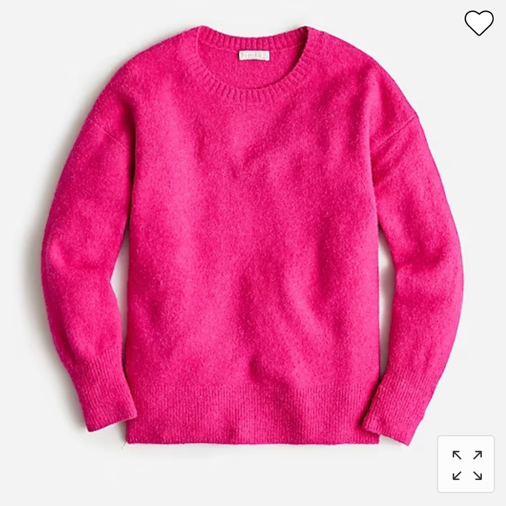 J. Crew Oversized bright magenta fuchsia Sweater SZ | L